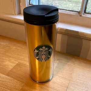 Starbucks gold Cold Tumbler 16oz in great condition